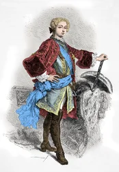 Retrato del rey Luis XV (Grabado)