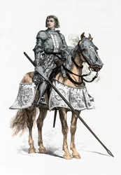 Retrato del caballero Bayard (Grabado)