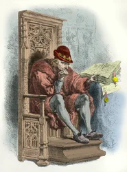 Retrato del rey Luis XI (Grabado)