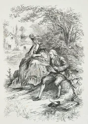 Rousseau en compañía de Madame Louise d