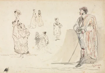 Bocetos de figuras, 1869