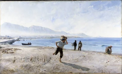 La playa del Prado (acuarela)