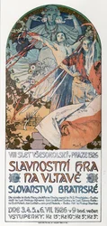 Póster del 8º Festival Sokol en Praga, 1925