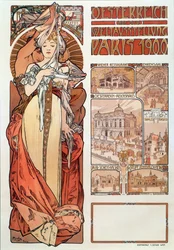 Cartel publicitario para Austria en la Exposición Universal de París de 1900 - Dimensiones: 68 x 98,5 cm