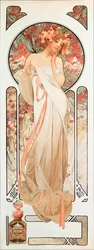 Cartel publicitario de Alphonse Mucha para la fragancia “Sylvanis essence”, 1899 - Colección privada