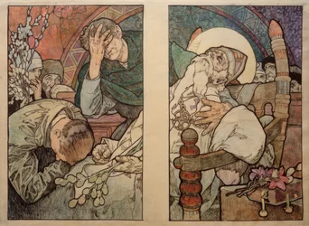 Ventana de San Vito en Praga, cartón 1931