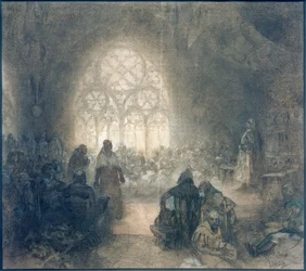 Jorge de Poděbrady y el legado papal F. de Valle, 1462