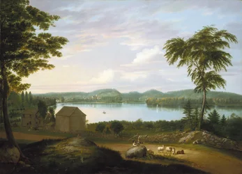 Vista de Springfield en el Río Connecticut, 1819