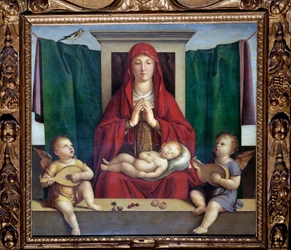 Virgen con niño y ángeles