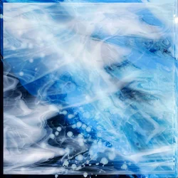 Flujo azul acuático