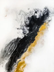 Flujo negro y dorado