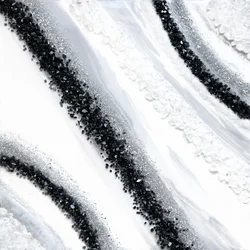 Abstracto con purpurina negro y plateado