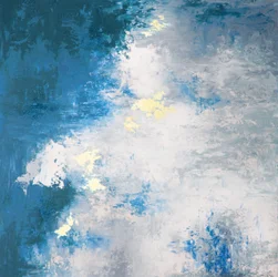 Flujo abstracto azul intenso