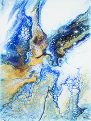 Flujo azul dorado