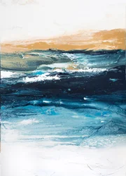 Olas doradas del océano