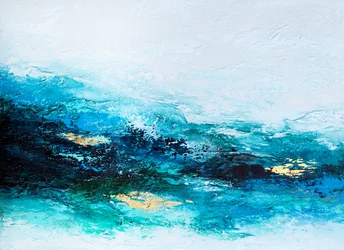 Olas doradas del océano