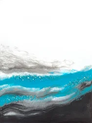 Brillo oceánico verde azulado