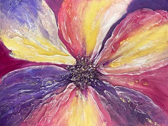 Flor dorada y brillante