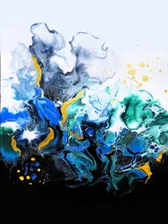 Flujo oceánico vibrante: abstracto