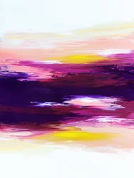 Abstracto de una puesta de sol llena de colorido