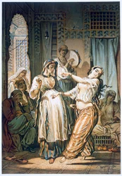 Bailarina de vientre egipcia, El Cairo, 1862