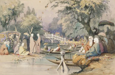Turcos en el Templo de las Aguas Dulces, Constantinopla