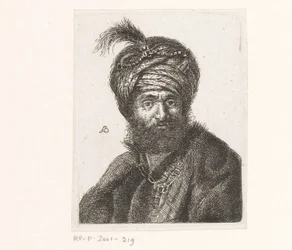 Busto de hombre con turbante
