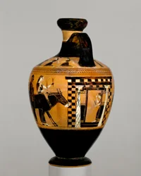 Lekythos de terracota, c.550-530 a.C.