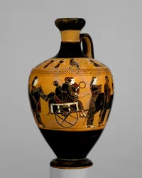 Lekythos de terracota, c.550-530 a.C.