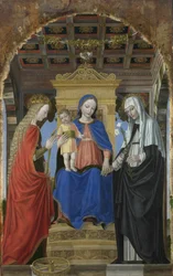 La Virgen y el Niño con Santa Catalina de Alejandría y Santa Catalina de Siena, c. 1490
