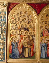 Ángeles del políptico de la Coronación de la Virgen (panel central izquierdo)
