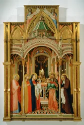 La Presentación en el Templo (temple sobre madera)
