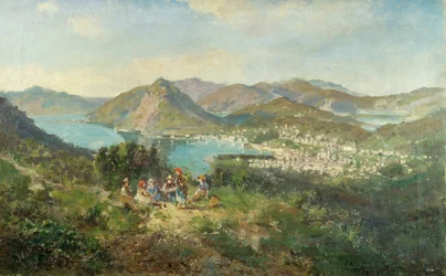 Lugano visto desde Curreglia, por Ambrogio Preda