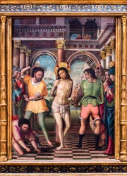 La Flagelación de Cristo. Principios del siglo XVI (Pintura sobre madera)