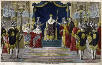 Carlos X (1757-1836) fue coronado Rey en Reims el 6 de mayo