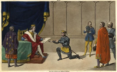 En 1327, Carlos IV el Hermoso (1294-1328) erige la señoría de Borbón en un ducado en favor del nieto de Roberto de Clermont y nieto de San Luis, Luis I