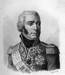 Jean-Baptiste Bessières Duque de Istria Mariscal de Francia (1768-1813) - en "Portraits des généraux français en suite les victoires et conquêtes des Français". Grabado por Ambroise Tardieu en 1818. Colección Stella.