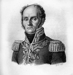 El general Charles-Théodore Beauvais de Préau (1772-1830) - en "Portraits des Généraux Français" (grabado por Ambroise Tardieu en 1818, Colección Stella)