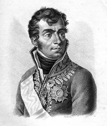 Mariscal Auguste Frederic Louis (Auguste-Frederic-Louis) de Viesse de Marmont (1774-1852), Duque de Raguse - Retratos de los generales franceses tras las victorias y conquistas de los franceses. Grabado por Ambroise Tardieu en 1818. Colección Stella.