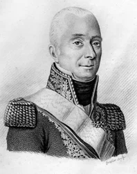 Mathieu Dumas (1753-1837) - en Retratos de los generales franceses tras las victorias y conquistas de los franceses. Grabado por Ambroise Tardieu en 1818. Colección Stella.