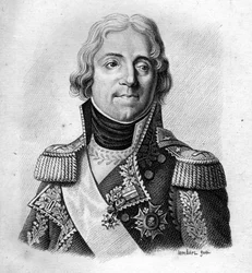 Pierre Riel, Conde, luego Marqués de Beurnonville Mariscal de Francia (1752-1821) - en "Portraits des généraux français en suite les victoires et conquêtes des Français". Grabado por Ambroise Tardieu en 1818. Colección Stella.