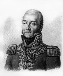 Retrato del General Jérôme Soules (1760-183). Retratos de los Generales Franceses. Grabado por Ambroise Tardieu en 1818. Colección Stella