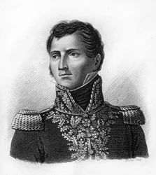 Retrato del General Pierre François Joseph du CREUX Farin (1770-1835) - en "Portraits des généraux français en suite les victoires et conquêtes des Français". Grabado por Ambroise Tardieu en 1818. Colección Stella.