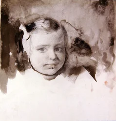 Cabeza de niña joven