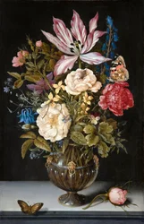 Naturaleza muerta con flores