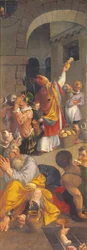 San Eligio visita a los prisioneros (óleo sobre tabla)
