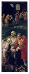 La caridad de los santos Cosme y Damián (óleo sobre tabla)