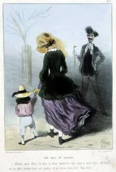 Una artimaña de guerra - en "Madeleines" de Cham, v.1870-1880