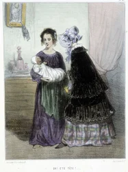 ¡Oh, es tu cabeza! (madre indigna) - en "Madeleines" por Cham, v.1870-1880