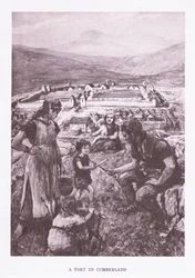 Un fuerte en Cumberland, ilustración de El Soldado Romano, 1928